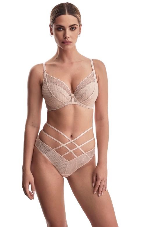 Biustonosz Chita Push-Up, cielisty, koronkowy biustonosz Alles 65G
