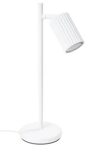 Karbowana biała lampka na biurko Ceroho - Lampy stojące - miniaturka - grafika 1