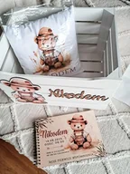 Pamiątka Chrztu Świętego - ZESTAW PODUSZKA SKRZYNIA Meble dziecięce pojemnik na zabawki - miniaturka - grafika 1