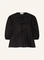 Bluzki damskie - Ganni Bluzka schwarz - miniaturka - grafika 1