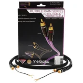 Akcesoria gramofonowe - Melodika Purple Rain Black Edition MDPHD30 - Kabel gramofonowy 2xRCA Phono z żyłą uziemiającą 3m 3m ✦ SALON ✦ ZAPYTAJ O RABAT ✦ RATY 30x0% - miniaturka - grafika 1