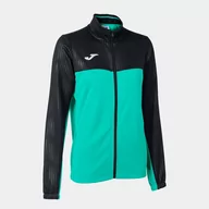 Bluzy damskie - Bluza Damska Joma Montreal Full Zip Sweatshirt Green Black - miniaturka - grafika 1