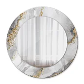 Lustra - Nowoczesne Lustro Okrągłe Marmurowy wzór 50cm - miniaturka - grafika 1