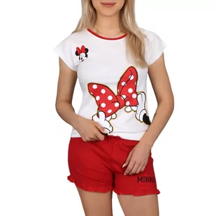 Myszka Minnie Disney Kremowo-czerwona piżama na krótki rękaw, letnia piżama 11 lat 146 cm - Moda i Uroda OUTLET - miniaturka - grafika 1