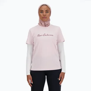 Koszulka damska New Balance Script Tee stonepin - Koszulki i topy damskie - miniaturka - grafika 1