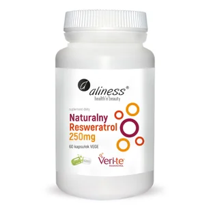 Naturalny Resweratrol 250mg 60 kapsułek ALINESS - Suplementy diety - miniaturka - grafika 1