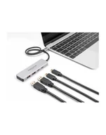 Huby USB - DeLOCK USB 10 Gbps USB Type-C Hub with 2 x USB Type-A and 2 x USB Type-C, USB hub grey - miniaturka - grafika 1