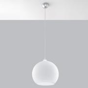 Lampy sufitowe - Sollux Lighting Lampa wisząca BALL biała - miniaturka - grafika 1