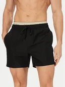 Kąpielówki męskie - Calvin Klein Swimwear Szorty kąpielowe LV00N61017 Czarny Regular Fit - miniaturka - grafika 1