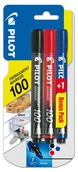 Artykuły biurowe - PILOT MARKER PERM 100 OKR 3SZT CZAR CZERW+NIEB 50% wszystko dla domu i biura! PISCA-100-BRL - miniaturka - grafika 1