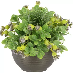 Doniczka Okrągła Misa 2 L Grafitowy Ø 22,5 Cm Kompozycje Nagrobna Plastikowa - Donice - miniaturka - grafika 1