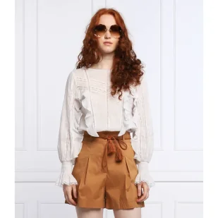 Patrizia Pepe Koronkowa bluzka | Regular Fit - Bluzki damskie - miniaturka - grafika 1