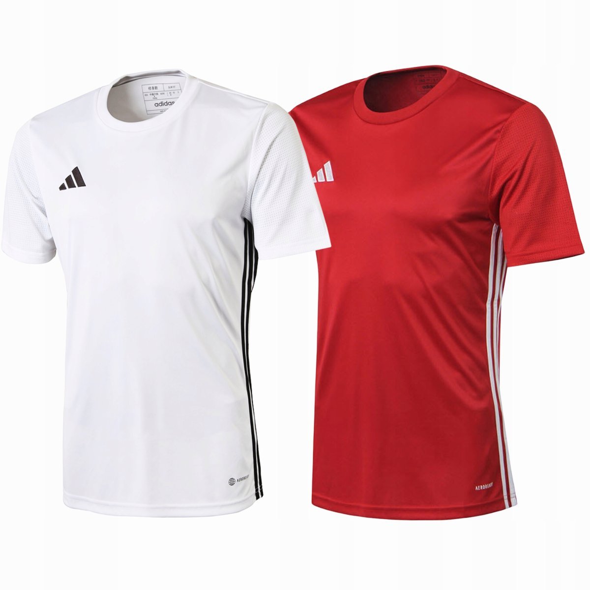 Zestaw Męski Adidas Komplet Biała + Czerwona Koszulka T-shirt R. L