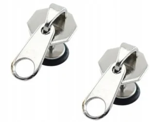 Kolczyki do Uszu Suwak, ze stali Punk, Rock Gothic - Kolczyki - miniaturka - grafika 1