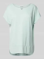 Koszulki i topy damskie - T-shirt w jednolitym kolorze - miniaturka - grafika 1