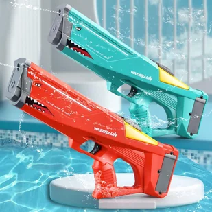 ZESTAW REKIN NA WODĘ ELEKTRYCZNY NA AKUMULATOR MIOTACZ SHARK - Zabawki militarne - miniaturka - grafika 1