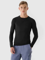 Pozostała odzież narciarska - Bielizna termoaktywna bezszwowa (góra) męska 4F 4FWAW24USEAM172-20S Czarny - miniaturka - grafika 1