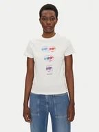 Koszulki i topy damskie - KARL LAGERFELD T-Shirt A2W17112 Écru Regular Fit - miniaturka - grafika 1