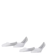 Skarpetki damskie - Burlington Kobiety Stopki Everyday 2-Pack W IN Bawełna niewidoczne jednokolorowe 2 Pak, Biały (White 2000), 37-38 - miniaturka - grafika 1