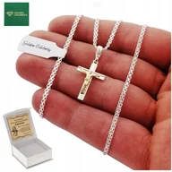 Biżuteria dla dzieci - Srebrny Naszyjnik Na Komunię Dla Chłopca Bismark Pr. 925 + Grawer Gratis - miniaturka - grafika 1