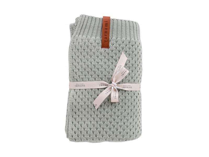 Poofi Kocyk tkany Organic&Color zielony