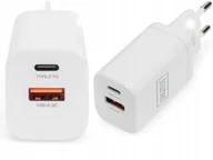 Ładowarki do telefonów - Ładowarka sieciowa DIGITUS zasilacz USB-A 12W USB-C 18W PD max. 30W biała - miniaturka - grafika 1