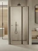 Ścianki i drzwi prysznicowe - Drzwi prysznicowe New Trendy New Soleo 110x195 wnękowe grafit uniwersalne D-0562A-WP - miniaturka - grafika 1