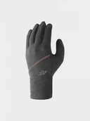 Rękawiczki - Rękawiczki zimowe uniseks 4F 4FWAW24AGLOU081 - szare - miniaturka - grafika 1