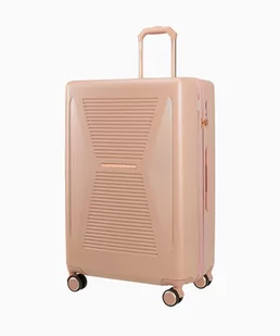 PUCCINI Duża różowa walizka z elementami rose gold - Walizki - miniaturka - grafika 1