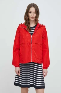 Tommy Hilfiger kurtka damska kolor czerwony przejściowa - Kurtki damskie - miniaturka - grafika 1