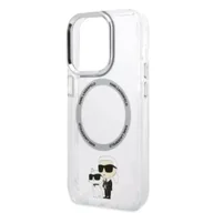 Etui i futerały do telefonów - Etui Karl Lagerfeld KLHMP14LHNKCIT do iPhone 14 Pro 6,1" hardcase Iconic Karl&Choupette Magsafe - miniaturka - grafika 1