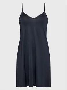 Hanro Koszula nocna Deluxe 1065 Czarny Regular Fit - Bielizna nocna - miniaturka - grafika 1