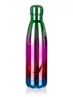 Butelki termiczne - Banquet butelka termiczna FLAMENCO 500 ml tęczowa zielona - miniaturka - grafika 1