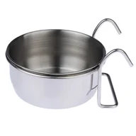 Klatki i wyposażenie dla ptaków - TIAKI, miska ze stali nierdzewnej do zawieszenia - 500 ml / Ø 12.2 cm - miniaturka - grafika 1