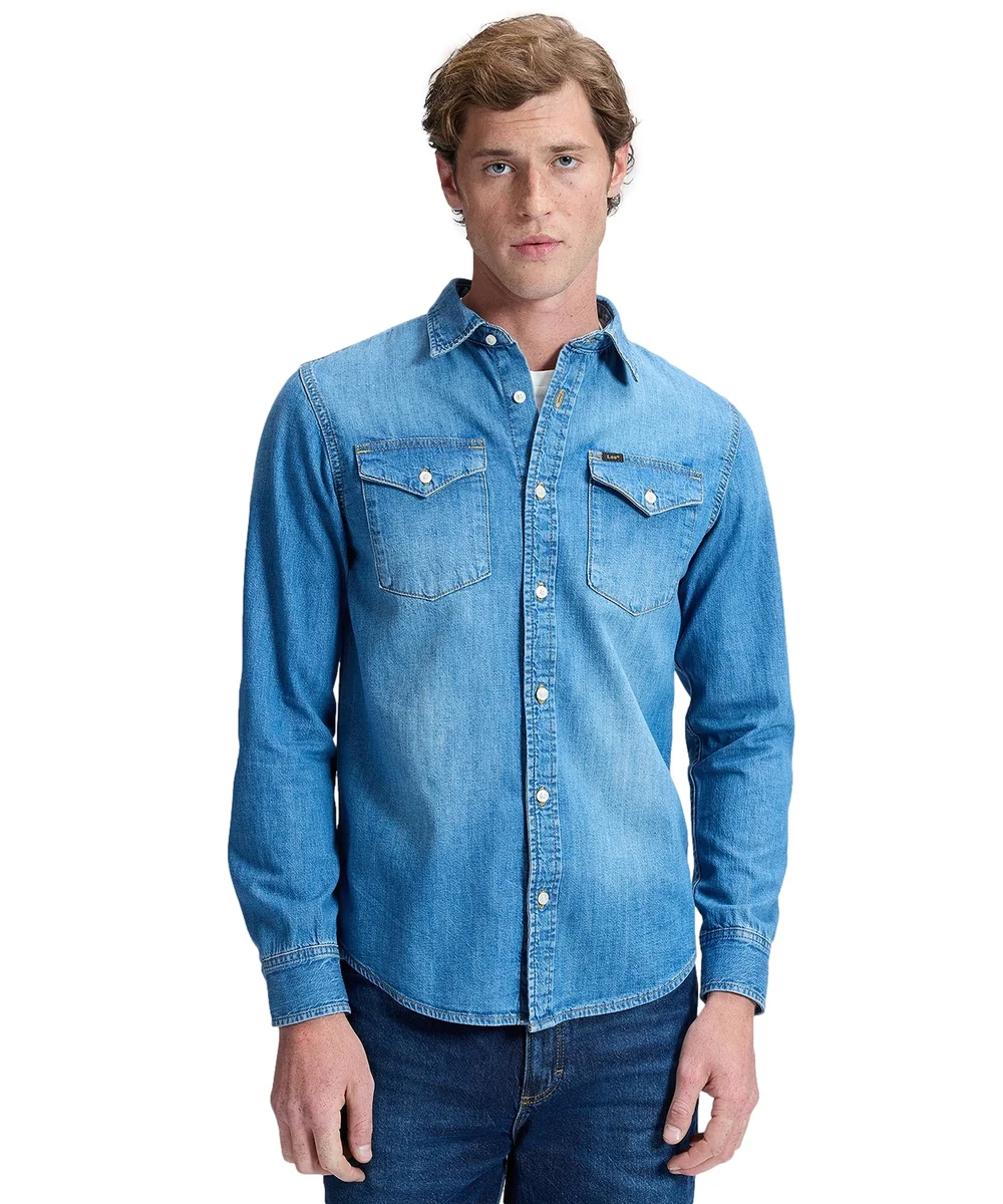 Koszula Lee REGULAR SHIRT 112376581 Blue Dusk M