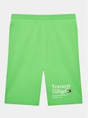 Spodenki damskie - Tommy Hilfiger Szorty sportowe Timeless KG0KG07253 D Zielony Slim Fit - miniaturka - grafika 1