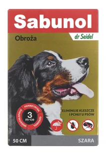 dr Seidla Sabunol Sabunol biobójcza p kleszczom i pchłom kolor szary rozm 50cm - Smycze dla psów - miniaturka - grafika 3