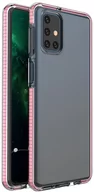 Etui i futerały do telefonów - Samsung Hurtel Spring Case pokrowiec żelowe etui z kolorową ramką do Galaxy M31s jasnoróżowy - miniaturka - grafika 1