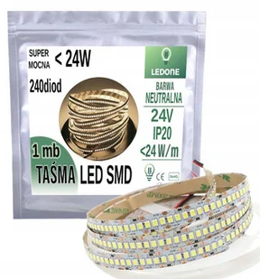 Mocna Taśma Led Hq 24V 2835 IP20 1200d 1m Nw - Taśmy LED Mocna Taśma Led Hq 24V 2835 IP20 1200d 1m Nw - Taśmy LED - miniaturka - grafika 1