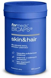 BICAPS Skin&Hair, Skóra i Włosy, 7 składników, Formeds, 60 kapsułek - Włosy, skóra, paznokcie - miniaturka - grafika 1