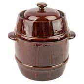 Beczki - Beczka kamionkowa do kiszenia z kołnierzem 5L Słój - miniaturka - grafika 1