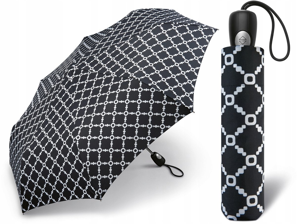 Parasol Automatyczny, Składany, Z Pokrowcem Pierre Cardin Biały, Czarny