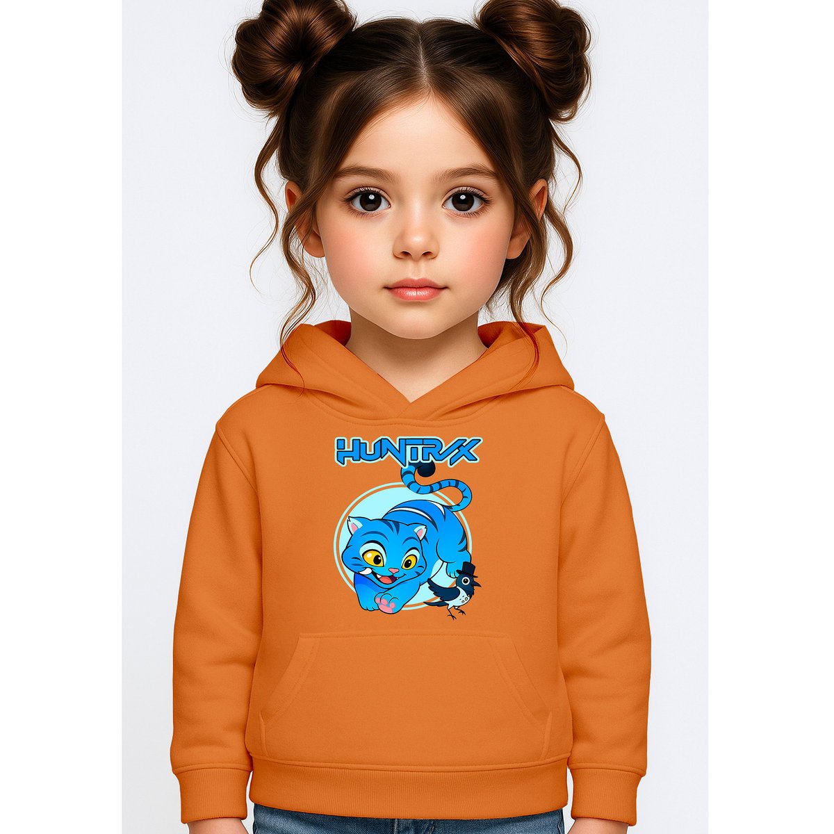 BLUZA DZIECIĘCA DERPY KOT DEMON HUNTERS HUNTRIX 122-128 Z KAPTUREM