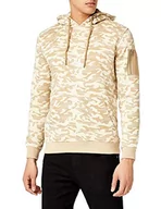 Bluzy męskie - Urban Classics Męska bluza kamuflażowa bomberka z kapturem sportowa, Wielokolorowa (beżowy Camo 785), XL - miniaturka - grafika 1