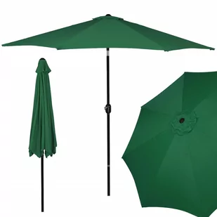 Springos Parasol ogrodowy 300 cm składany na balkon duży zielony GU0024 - Parasole ogrodowe - miniaturka - grafika 1