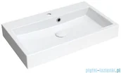 Umywalki - Omnires Thasos M+ Umywalka nablatowa/wisząca z przelewem 70x42 cm biały połysk THASOS700ZPBP | - miniaturka - grafika 1