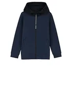 Bluzy dla dziewczynek - ECOALF, Bluza dziecięca Sazbialf, bawełna i poliester, tkanina z recyklingu, bluza dziecięca bawełniana bluza z zamkiem błyskawicznym, Niebieski Indygo, 12 lat - miniaturka - grafika 1