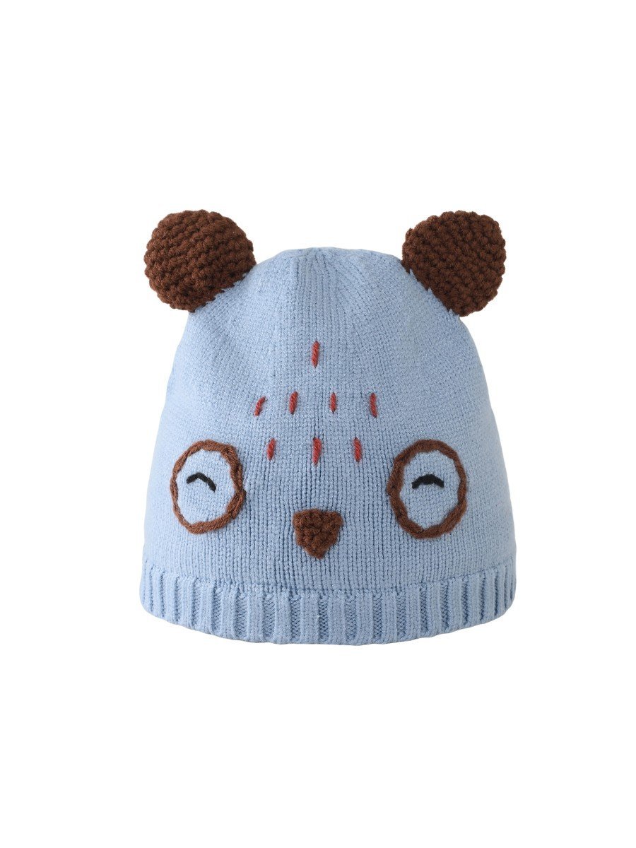 Dziecięca czapka z uszami miś niebieska Be Snazzy r.48/54