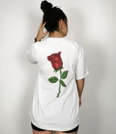 Koszulki i topy damskie - biały t-shirt damski oversize - miniaturka - grafika 1