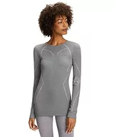 Koszulki i topy damskie - Falke damska koszulka z długim rękawem Wool Tech. Long Sleeve Comfort Fit mieszanka wełny z merynosów, 1 opakowanie szary Grau (Grey-heather 3757) X-S - miniaturka - grafika 1